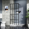 Aluminum Glass Shower Door Walk-In Style with Sleek Black Finish