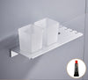 Aluminum Toothbrush Holder Wall Mounted Shelf Bath Accessories