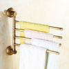 Antique Bathroom Accessory Carved Brass Hardware Wall Mount Towel Bar