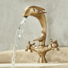Antique Bathroom Faucet Brass Dolphin Bathroom Basin Faucet Sink Tap