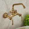 Antique Brass Basin Faucet Double Handle Hot Cold Rotatable Mixer Tap