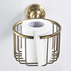 Antique Brass Bathroom Hardware Carved Paper Holder Bath Accessory