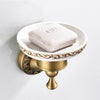 Antique Brass Bathroom Hardware Carved Paper Holder Bath Accessory