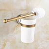 Antique Brass Brushed Bathroom Accessories Set Towel Bar Paper Holder