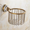 Antique Brass Brushed Bathroom Accessories Set Towel Bar Paper Holder