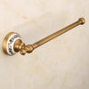 Antique Brass Brushed Bathroom Accessories Set Towel Bar Paper Holder