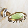 Antique Brass Brushed Bathroom Accessories Set Towel Bar Paper Holder