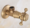 Antique Brass Chrome Gold Black Brass Bathroom Angle Stop Valve