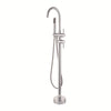 Antique Brass Floor Standing Bathtub Filler with Hand Shower Faucet