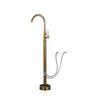 Antique Brass Floor Standing Bathtub Filler with Hand Shower Faucet