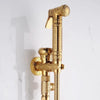 Antique Brass Hand Held Bidet Sprayer Toilet Kit Bidet Faucet Set