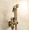 Antique Brass Hand Held Bidet Sprayer Toilet Kit Bidet Faucet Set