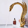 Antique Brass Modern Swan Basin Faucet Mixer Tap Washbasin Sink Faucet