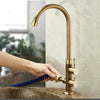Antique Brass Outdoor Antifreeze Faucet 360° Swivel Cold Water Tap