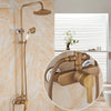 Antique Brass Rainfall Shower System Mixer Valve with 8