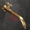 Antique Brass Rotatable Bibcock Washing Machine Tap Kitchen Faucet