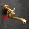 Antique Brass Rotatable Bibcock Washing Machine Tap Kitchen Faucet