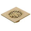 Antique Brass Square Floor Drain Bathroom Shower Waste Strainer Grate
