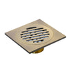 Antique Brass Square Floor Drain Bathroom Shower Waste Strainer Grate