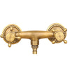 Antique Brass Washing Machine Faucet Double Handle Hot Cold Mixer Tap