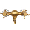 Antique Brass Washing Machine Faucet Double Handle Hot Cold Mixer Tap