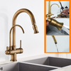 Antique Bronze Faucet Kitchen Pull Out Water Purifier Sink Faucet