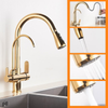 Antique Bronze Faucet Kitchen Pull Out Water Purifier Sink Faucet