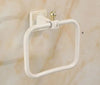 Antique Carved Towel Holder Wall-Mounted Aluminum Towel Rack Ring Bar