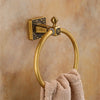 Antique Carved Wall Mounted Towel Rack Aluminum Bathroom Towel Holder