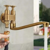 Antique Outdoor Brass Faucet Single Cold Water Courtyard Basin Tap