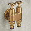 Antique Outdoor Brass Faucet Single Cold Water Courtyard Basin Tap