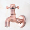 Antique Red Copper Wall Mounted Laundry Garden Washing Machine Faucet