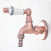 Antique Red Copper Wall Mounted Laundry Garden Washing Machine Faucet