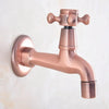 Antique Red Copper Wall Mounted Laundry Garden Washing Machine Faucet