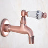 Antique Red Copper Wall Mounted Laundry Garden Washing Machine Faucet