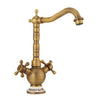 Antique Retro Brass Basin Faucet Deck Mount Vanity Sink Basin Tap