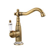 Antique Retro Brass Basin Faucet Deck Mount Vanity Sink Basin Tap
