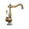 Antique Retro Brass Basin Faucet Deck Mount Vanity Sink Basin Tap