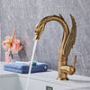 Antique Swan Bathroom Faucet Basin Faucet Mixer Tap Waterfall Faucet