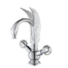 Basin Faucet Brass Swan Bathroom Mixer Faucet Hot and Cold Single Hole