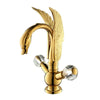 Basin Faucet Brass Swan Bathroom Mixer Faucet Hot and Cold Single Hole
