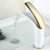 Basin Faucet Brass Tall Low Bathroom Faucet Open Type Waterfall Tap