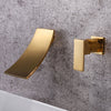 Basin Faucet Gold Bathroom Faucet In-Wall Black Waterfall Faucet