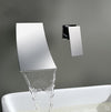 Basin Faucet Gold Bathroom Faucet In-Wall Black Waterfall Faucet