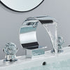 Basin Faucet Water Mixer Faucet Crystal Handle Waterfall Basin Faucet