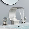 Basin Faucet Water Mixer Faucet Crystal Handle Waterfall Basin Faucet