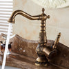 Basin Faucets Antique Brass Bathroom Faucet Water Mixer Taps