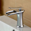 Waterfall Bathroom Basin Faucet Single Handle Brass Sink Mixer Tap