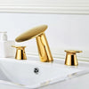 Basin Mixer Faucet Sink Faucet 3 Holes Double Handle Bath Basin Taps