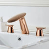 Basin Mixer Faucet Sink Faucet 3 Holes Double Handle Bath Basin Taps